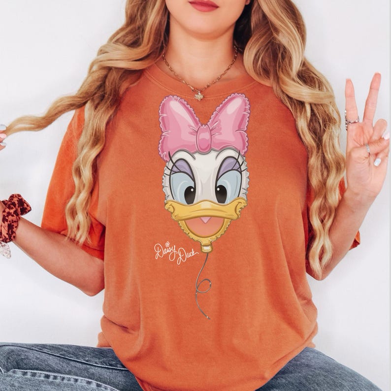 Personalized Donald Daisy Duck Shirt, Disney Vacation Sweatshirt, Cute Disney Family Top, Matching Balloon Couple Graphic Tee