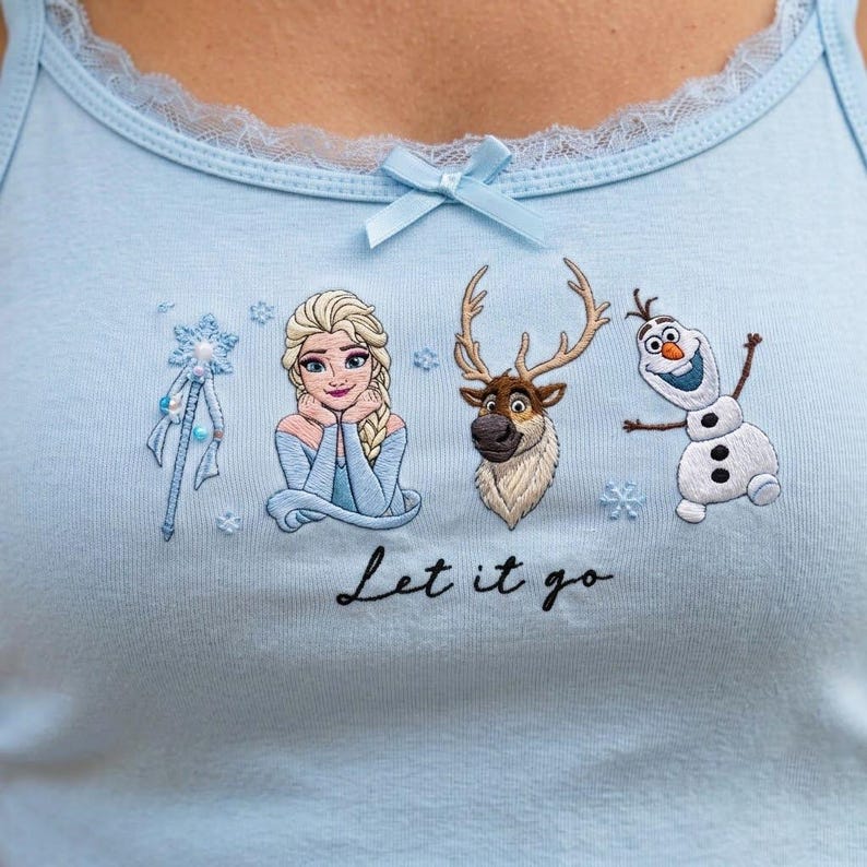 Embroidered Disney Elsa Princess Sweatshirt, Frozen Elsa Let It Go Sweatshirt, Olaf Princess Security Embroidered Shirt