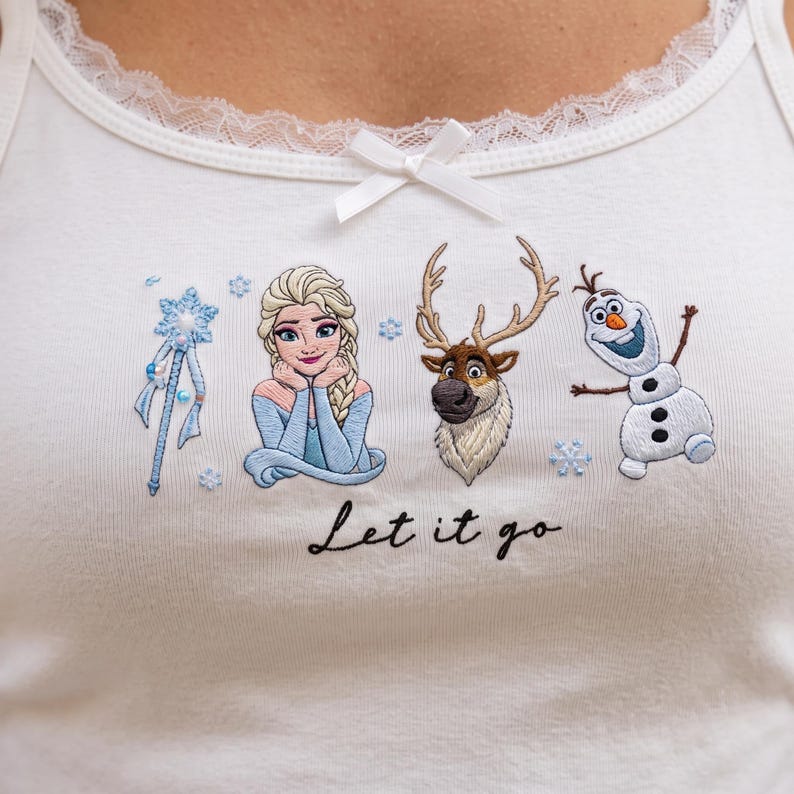 Embroidered Disney Elsa Princess Sweatshirt, Frozen Elsa Let It Go Sweatshirt, Olaf Princess Security Embroidered Shirt