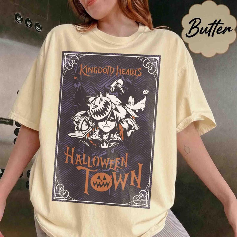 Disney Kingdom Hearts Halloween Town Wash T-Shirt, Donald Goofy Sora Halloween Tee, Disneyland Halloween Family, Disney Birthday Trip 2026