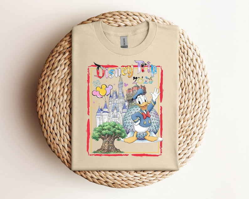 Donald Duck Disney Trip 2026 , Disneyworld Family Vacation Tee, Disney Family Matching Shirt
