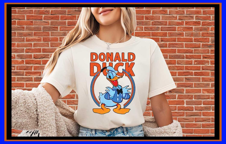Donald Duck Vintage Shirt Retro Cartoon Tee Classic Disney Apparel Gift for Duck Fans Nostalgic Duck Hoodie Disney Vacation Shirt OP105