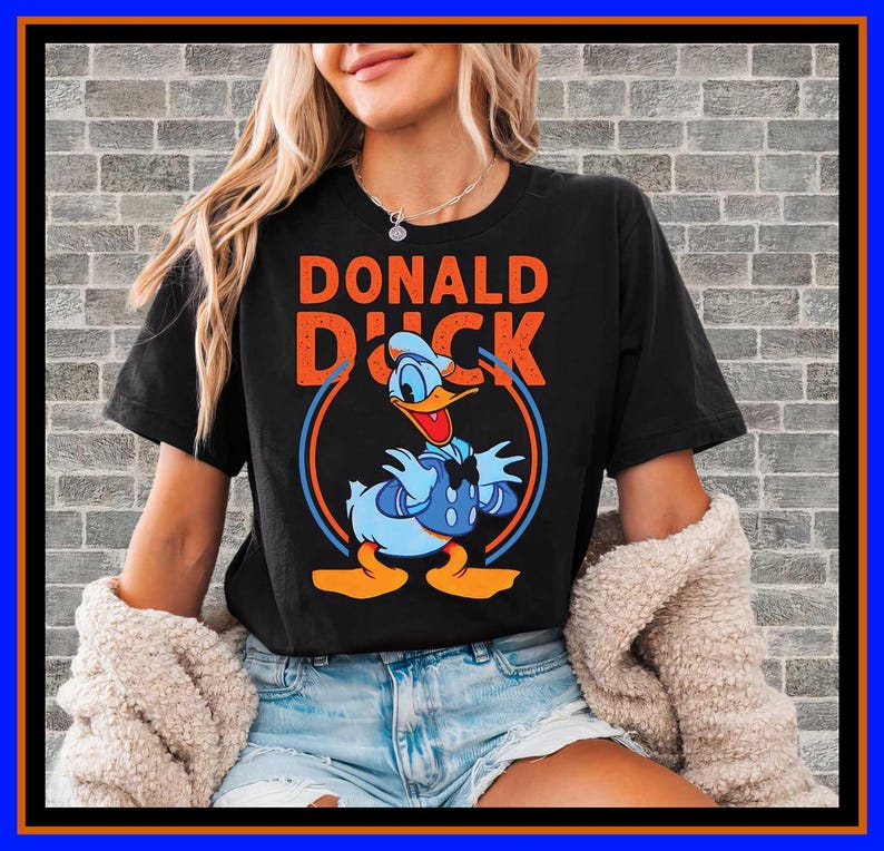 Donald Duck Vintage Shirt Retro Cartoon Tee Classic Disney Apparel Gift for Duck Fans Nostalgic Duck Hoodie Disney Vacation Shirt OP105