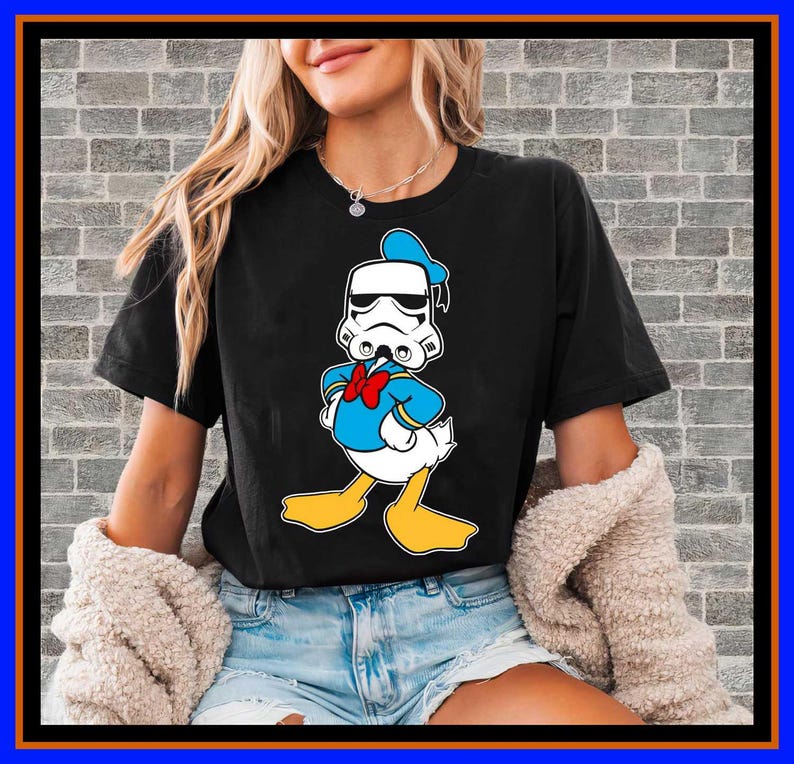 Funny Duck Stormtrooper Mashup Shirt Galactic Soldier Duck Tee Disney Fan Gift Star Wars Inspired Hoodie Cartoon Character Apparel OP282