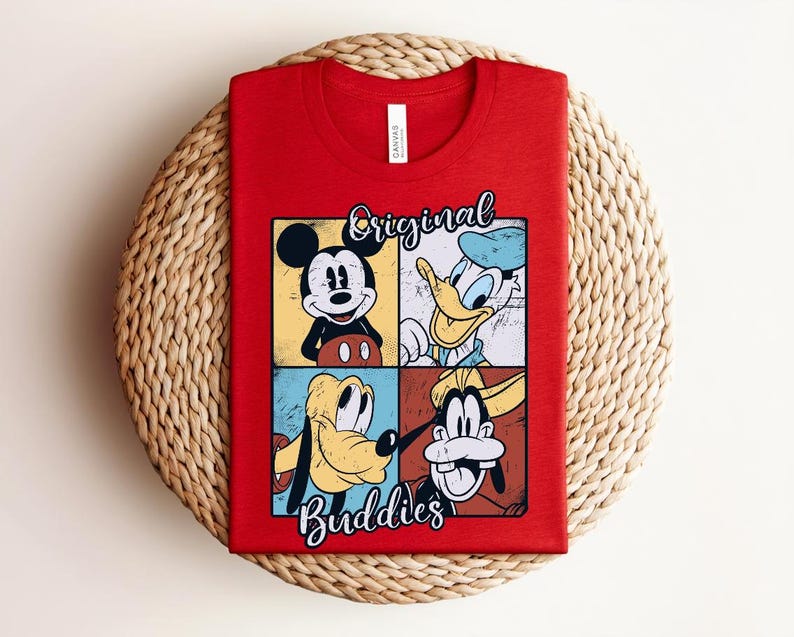 Vintage Mickey Mouse Shirt, Retro Donald Duck Graphic Tee, Classic Goofy Pluto Cartoon Shirt, Distressed Disney Friends T Shirt