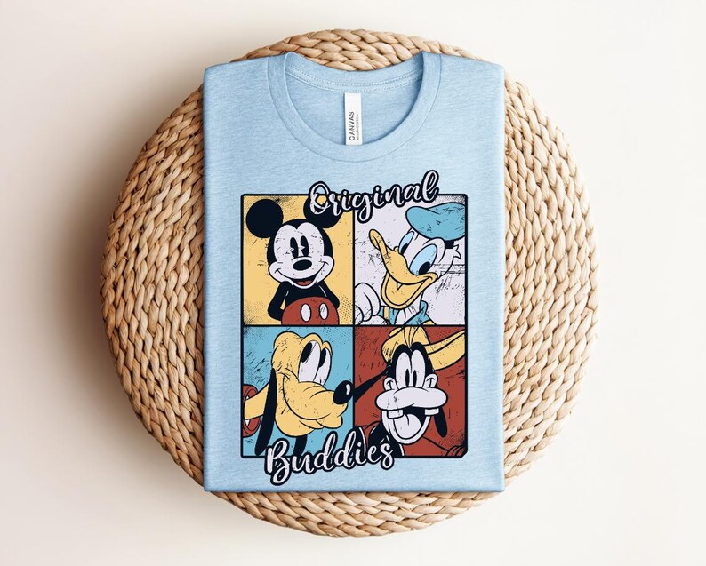 Vintage Mickey Mouse Shirt, Retro Donald Duck Graphic Tee, Classic Goofy Pluto Cartoon Shirt, Distressed Disney Friends T Shirt