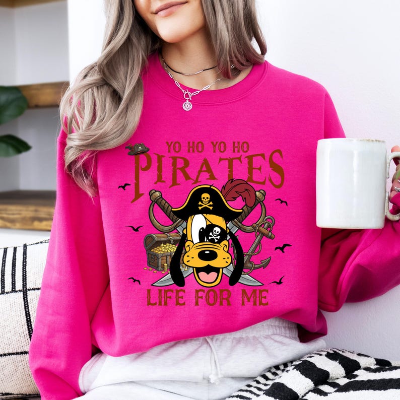 Disney Pirate Sweatshirt Hoodie, Mickey Minnie Goofy Donald Duck Pirate Shirt, Yo Ho Yo Ho Pirates Life For Me, Family Vacation Gift