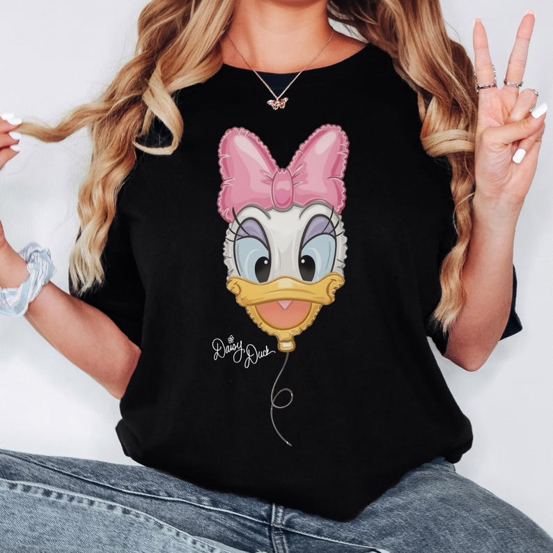 Personalized Donald Daisy Duck Shirt, Disney Vacation Sweatshirt, Cute Disney Family Top, Matching Balloon Couple Graphic Tee