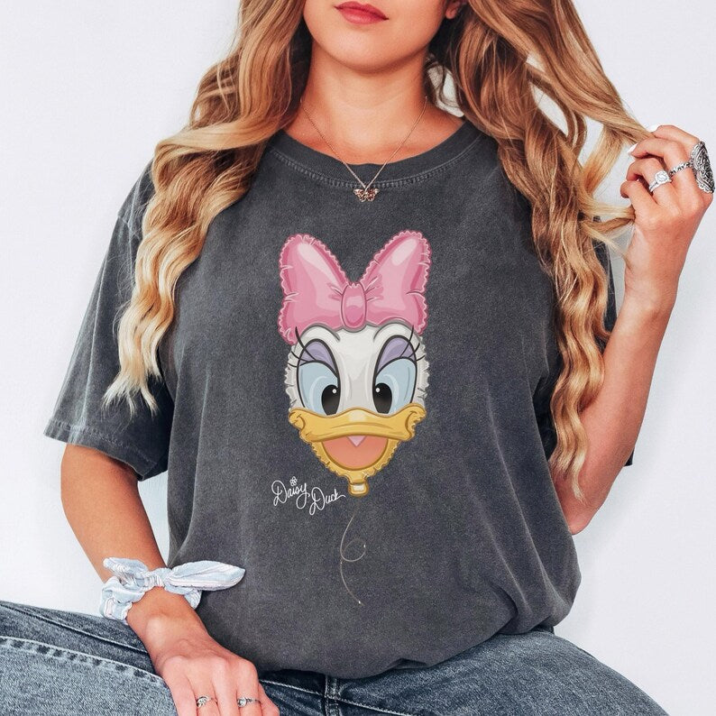 Personalized Donald Daisy Duck Shirt, Disney Vacation Sweatshirt, Cute Disney Family Top, Matching Balloon Couple Graphic Tee