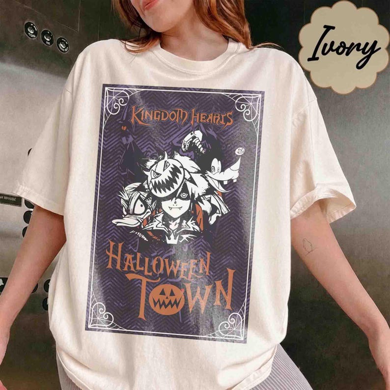 Disney Kingdom Hearts Halloween Town Wash T-Shirt, Donald Goofy Sora Halloween Tee, Disneyland Halloween Family, Disney Birthday Trip 2026