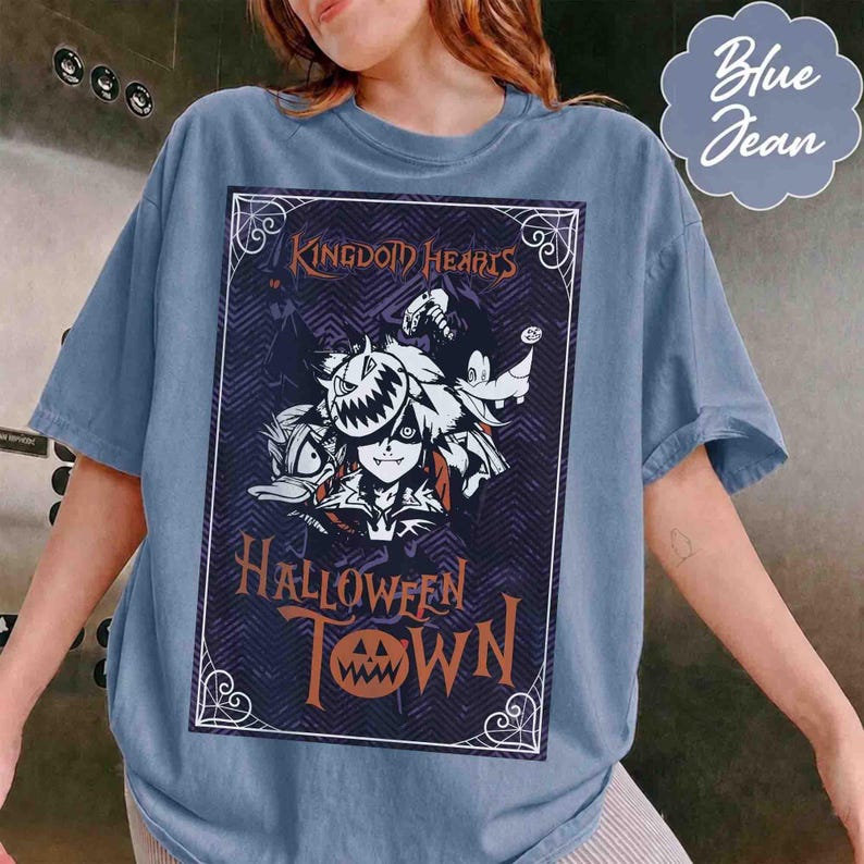 Disney Kingdom Hearts Halloween Town Wash T-Shirt, Donald Goofy Sora Halloween Tee, Disneyland Halloween Family, Disney Birthday Trip 2026