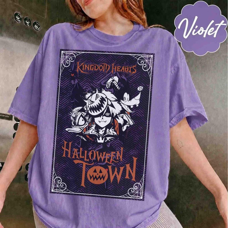 Disney Kingdom Hearts Halloween Town Wash T-Shirt, Donald Goofy Sora Halloween Tee, Disneyland Halloween Family, Disney Birthday Trip 2026