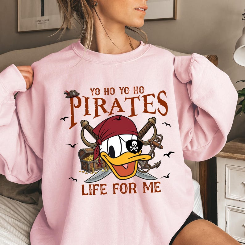 Disney Pirate Sweatshirt Hoodie, Mickey Minnie Goofy Donald Duck Pirate Shirt, Yo Ho Yo Ho Pirates Life For Me, Family Vacation Gift