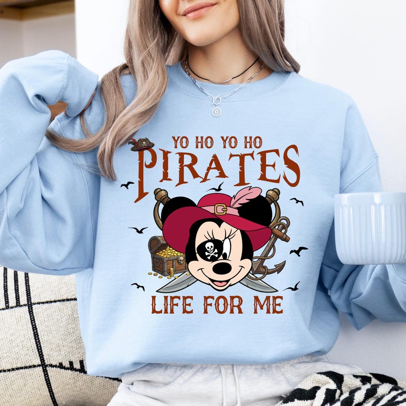 Disney Pirate Sweatshirt Hoodie, Mickey Minnie Goofy Donald Duck Pirate Shirt, Yo Ho Yo Ho Pirates Life For Me, Family Vacation Gift
