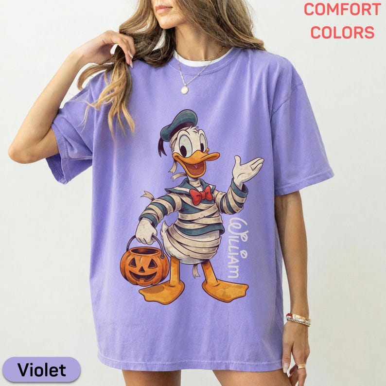 Mummy Donald Duck Daisy Duck Couple Shirts, Retro Disney Halloween Matching Tees, Halloween Disney Trip Tee, Disney Couple T-Shirt for Trips