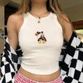 Disney Halloween Donald Duck Embroidery Tank Top, Vampire Donald Shirt, Spooky Disney Tank, Halloween Disney Gift, Cute Fall Outfit