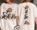 2-Sided Vintage Donald Duck Nephews Spooky Season T-Shirt, Disney Halloween Shirts, Huey Dewey Louie Trick or Treat Tee, Family Vacation Tee
