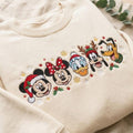 Disney Holiday Embroidered Sweatshirt, Mickey Minnie Donald Goofy Pluto Christmas Crewneck, Magical Family Vacation Christmas Shirt