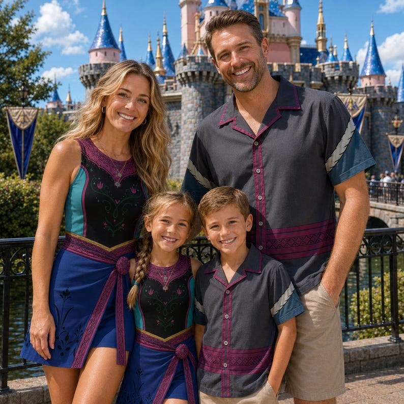 Anna Kristoff Family Matching Outfits, Frozen Theme Park Vacation Gift