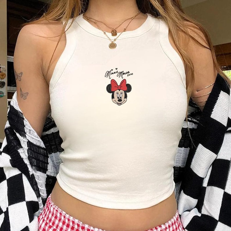 Embroidered Disney Character Tank Top, Mickey Minnie Donald Daisy Duck Shirt, Disney Vacation Outfit, Gift For Her