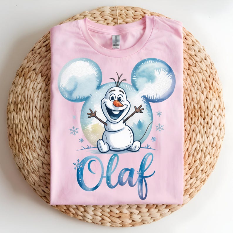 Frozen DTF Transfer, Elsa Anna Olaf Ready to Press, Sisters of Arendelle DTF, Frozen Characters Shirt Transfer, Olaf Snowman DTF