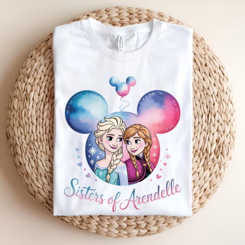 Frozen Elsa and Anna DTF Transfer, Sisters of Arendelle Ready to Press DTF, Disney Frozen Sisters Shirt Transfer, Elsa Anna Princess DTF