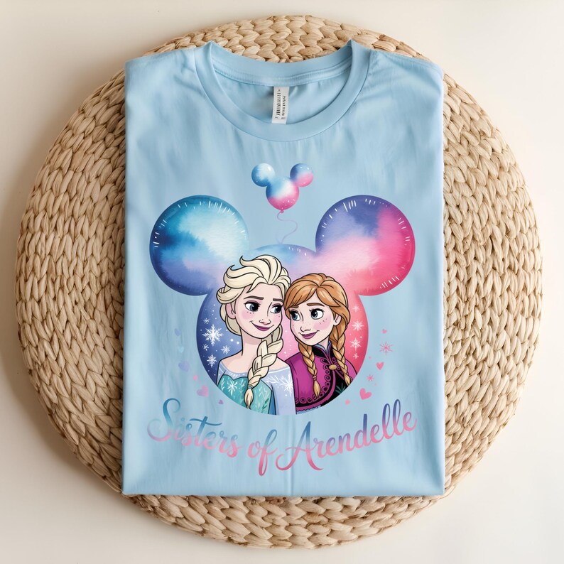 Frozen Elsa and Anna DTF Transfer, Sisters of Arendelle Ready to Press DTF, Disney Frozen Sisters Shirt Transfer, Elsa Anna Princess DTF