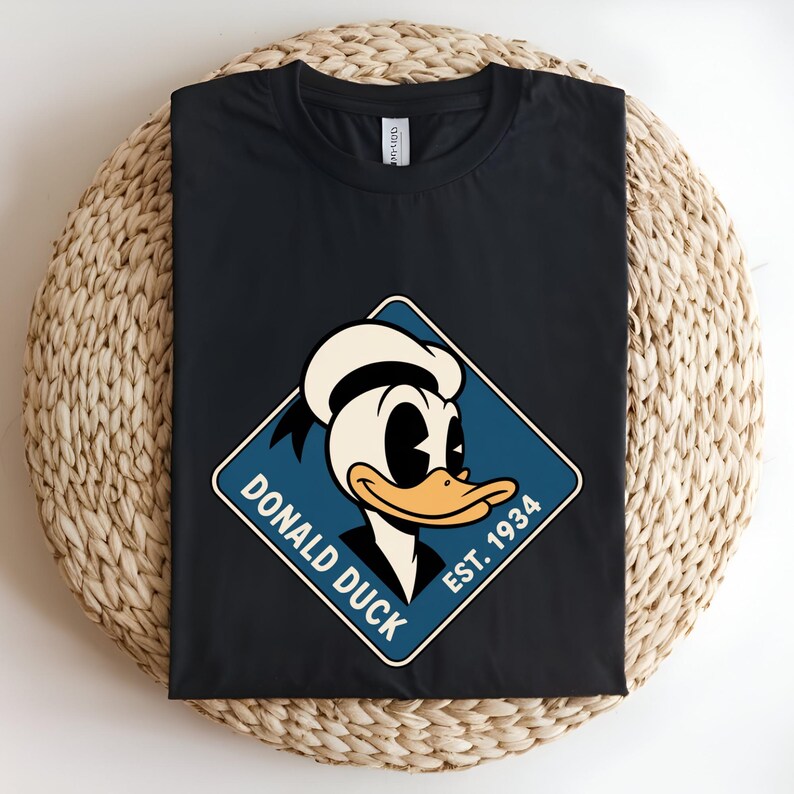 Donald Duck DTF Transfer, Donald Duck Ready to Press Transfer, Vintage Donald Duck Shirt Design, Retro Disney Character Heat Transfer