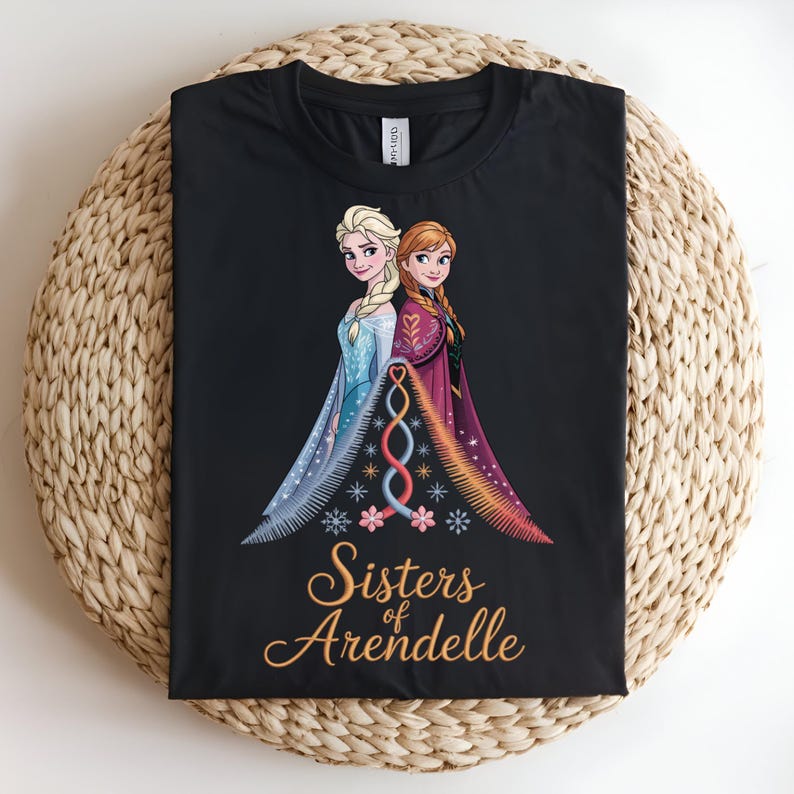 Frozen Sisters DTF Transfer, Elsa and Anna Sisters of Arendelle, Princess Ready to Press DTF, Sister Love Shirt Transfer