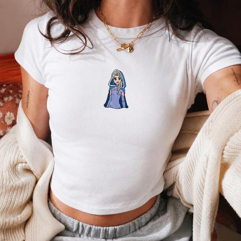 Embroidered Disney Frozen Tank Top, Elsa Anna Olaf Baby product image 3