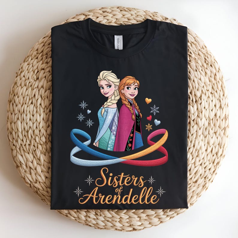 Frozen Sisters DTF Transfer, Elsa Anna Sisters of Arendelle Design, Sister Love Ready to Press DTF Transfer