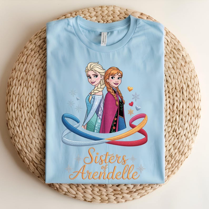 Frozen Sisters DTF Transfer, Elsa Anna Sisters of Arendelle Design, Sister Love Ready to Press DTF Transfer