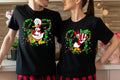 Disney Santa Donald and Daisy Christmas Lights T-Shirt, Donald And Daisy Christmas Couple Shirt, Disneyland Christmas Trip Matching Outfit