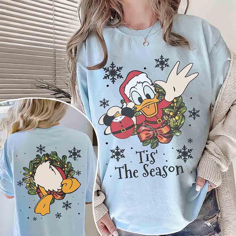 2-sided Disney Donald Tis The Season Christmas Wreath Retro product image 5