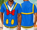 Donald Duck Christmas Costume Hawaiian Shirt, Mouse And Friend Cosplay Button Up, Christmas Family Matching Shirt, WDW Character Apparel