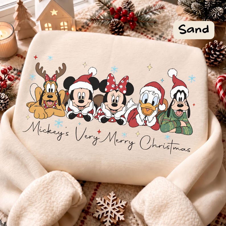 Mickey's Very Merry Christmas Sweatshirt, Mickey & Friends Disney Christmas Crewneck, Holiday Family Sweater, Disney Christmas Gift