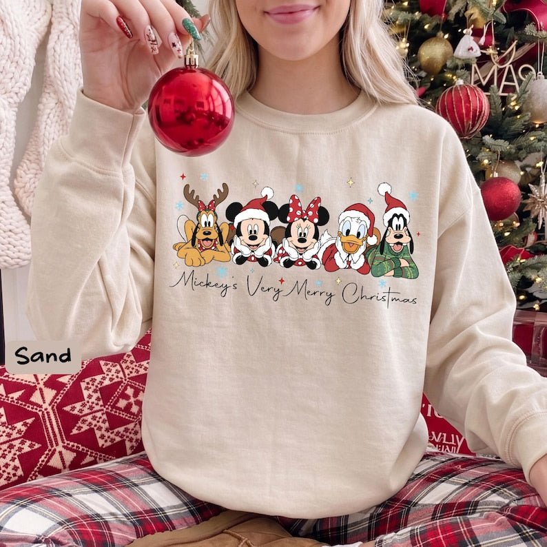 Mickey's Very Merry Christmas Sweatshirt, Mickey & Friends Disney Christmas Crewneck, Holiday Family Sweater, Disney Christmas Gift