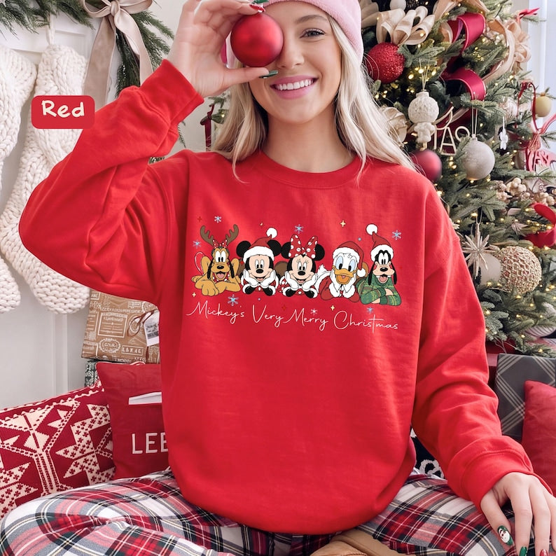 Mickey's Very Merry Christmas Sweatshirt, Mickey & Friends Disney Christmas Crewneck, Holiday Family Sweater, Disney Christmas Gift