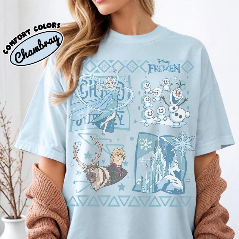 Comfort Colors® Disney Princess Elsa Shirt, Frozen Birthday Girl Tee, Magic Kingdom Family Matching Tee, Disneyland Kids Trip Shirt 2026