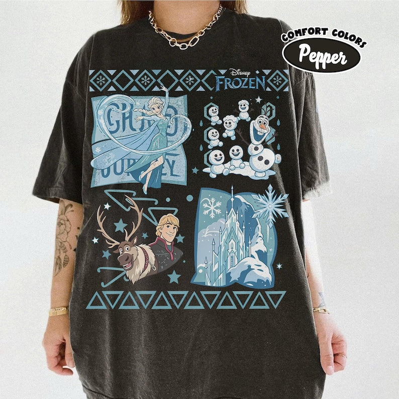 Comfort Colors® Disney Princess Elsa Shirt, Frozen Birthday Girl Tee, Magic Kingdom Family Matching Tee, Disneyland Kids Trip Shirt 2026
