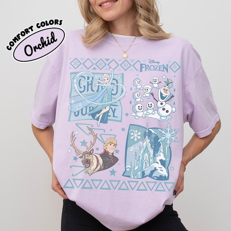 Comfort Colors® Disney Princess Elsa Shirt, Frozen Birthday Girl Tee, Magic Kingdom Family Matching Tee, Disneyland Kids Trip Shirt 2026