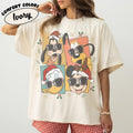 Retro Mickey and Friends Holiday Sweatshirt, Mickey Donald Pluto Goofy Sunglasses Comfort Colors Shirt, Disney  Family Christmas Shirt