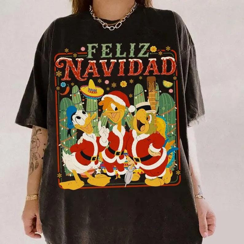 Retro Disney The Three Caballeros Feliz Navidad Christmas product image 1