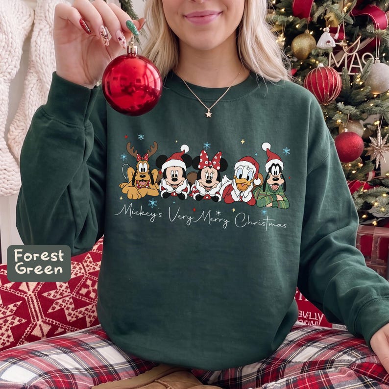 Mickey's Very Merry Christmas Sweatshirt, Mickey & Friends Disney Christmas Crewneck, Holiday Family Sweater, Disney Christmas Gift