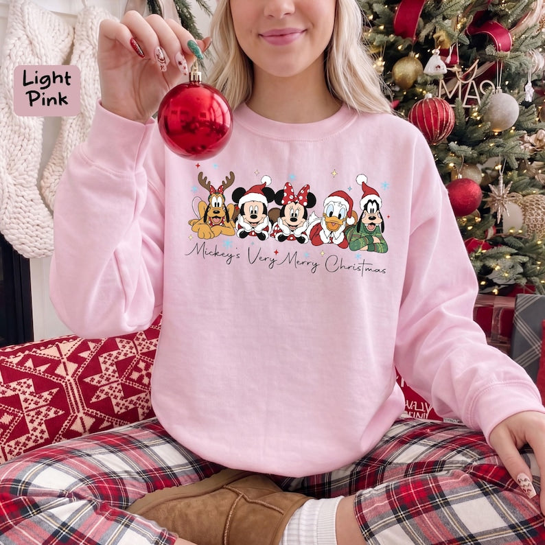 Mickey's Very Merry Christmas Sweatshirt, Mickey & Friends Disney Christmas Crewneck, Holiday Family Sweater, Disney Christmas Gift