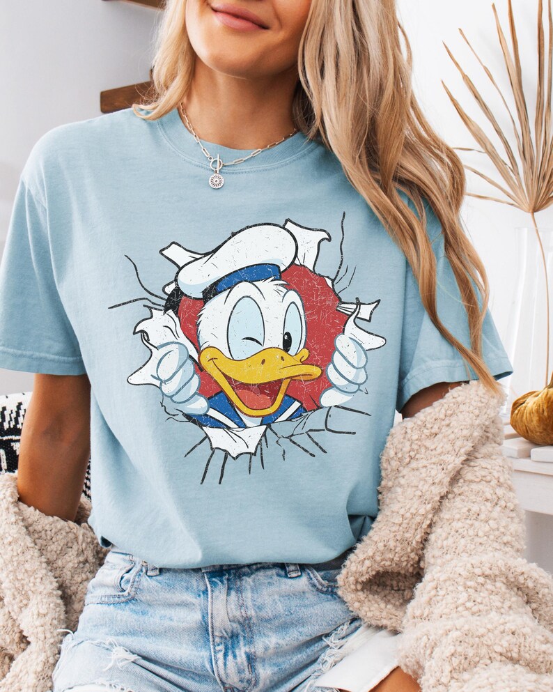 Funny Donald Duck Shirt, Vintage Donald Duck Comfort Colors Tee, Retro Disney Shirt, Cute Cartoon Duck Shirt, Disney Vacation Tee, WDW
