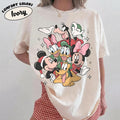 Disney Christmas Shirt, Comfort Colors Mickey Minnie Holiday Tee, Retro Disney Characters Tee, Goofy Donald Daisy Pluto Family Vacation Gift