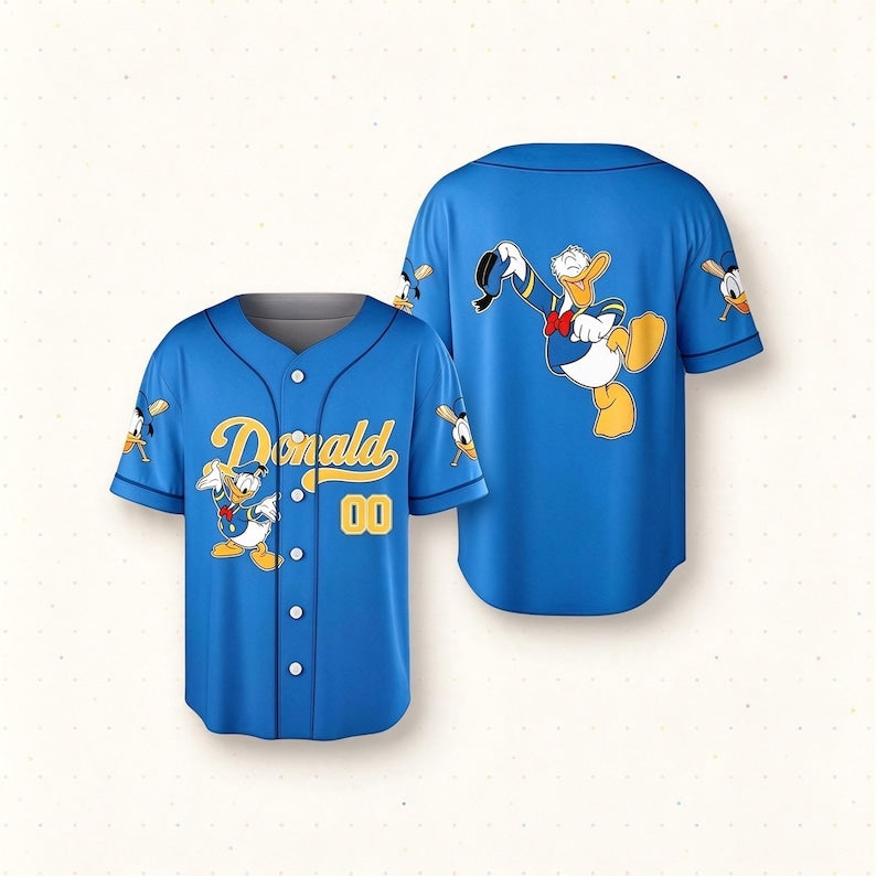 Custom Disney Mickey And Friends Baseball Jersey, Personalized Name Number Jersey, Disney Trip Matching Shirt, Custom Cartoon Jersey Gift