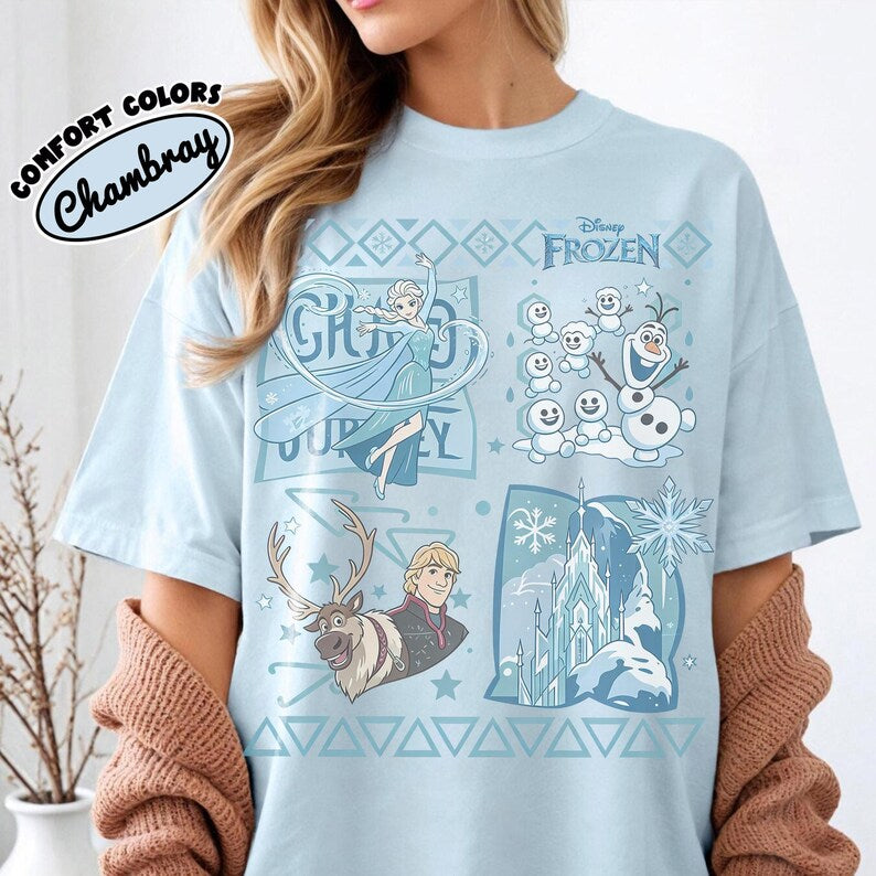 Comfort Colors® Disney Princess Elsa Shirt, Frozen Birthday Girl Tee, Magic Kingdom Family Matching Tee, Disneyland Kids Trip Shirt 2026