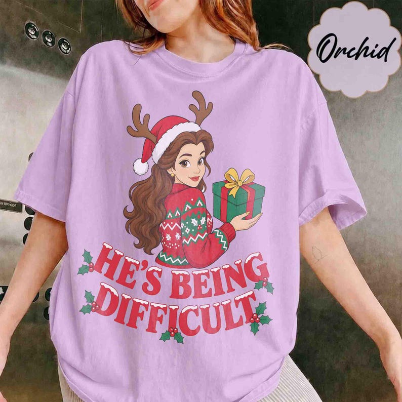 Funny Beauty And The Beast Christmas Shirt, Xmas Gift For Boyfriend, Disneyland Couple Shirt, Belle Princess, Disney Husband Xmas Tee 2026